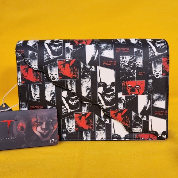 Loungefly IT I Heart Horror It Pennywise Glow In Dark Halloween Crossbody Bag - Picture 1 of 12